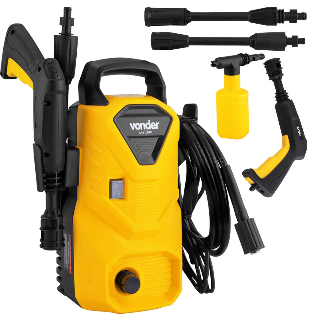 Lavadora de Alta Pressão Potente Compacta 1200W Porta Detergente Lav1