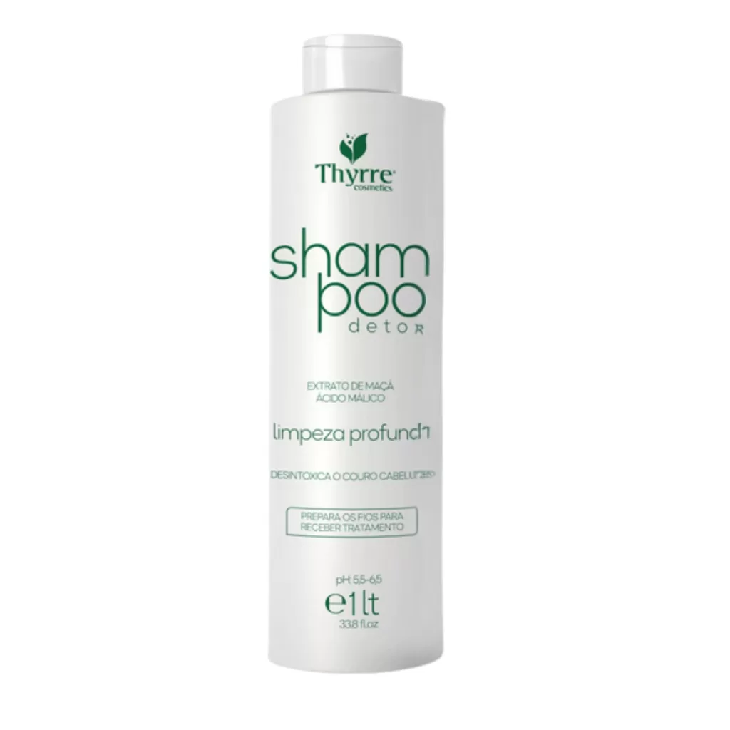 Shampoo Detox 1L Pré Química Não Danifica o Fio Tratamento Capilar Profissional Thyrre Cosmetics