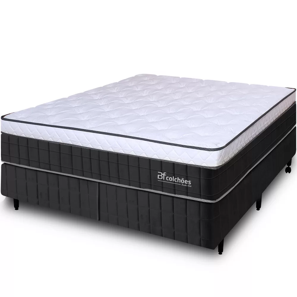 Cama Box Molas Ensacadas Firme de Pillow Espuma D45 BF Colchões