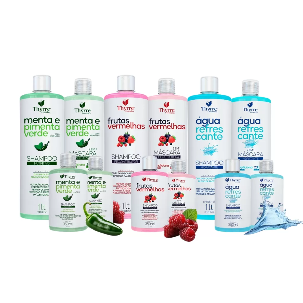 Kit Shampoo + Mascara Condicionante Hidratação, Nutrição e Reconstrução Tratamento Thyrre Cosmetics