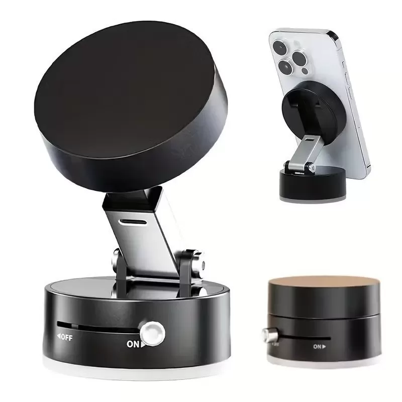 360°Suporte dobrável para celular Suporte magnético de adsorção de carro a vácuo dupla face
