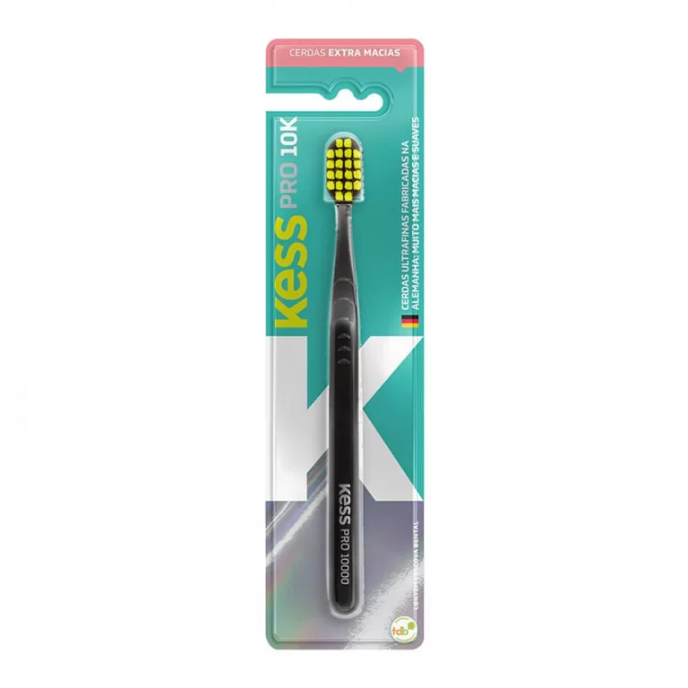 Escova Dental Kess Pro 10K Extra Macia Cores Sorti