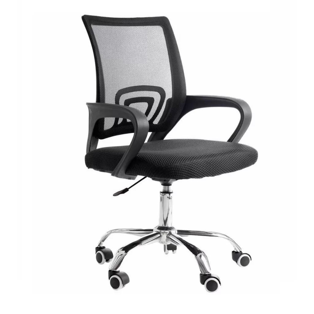 Cadeira De Escritório Vette Diretor Base Cromada Rodízio Anti Risco – Tronus