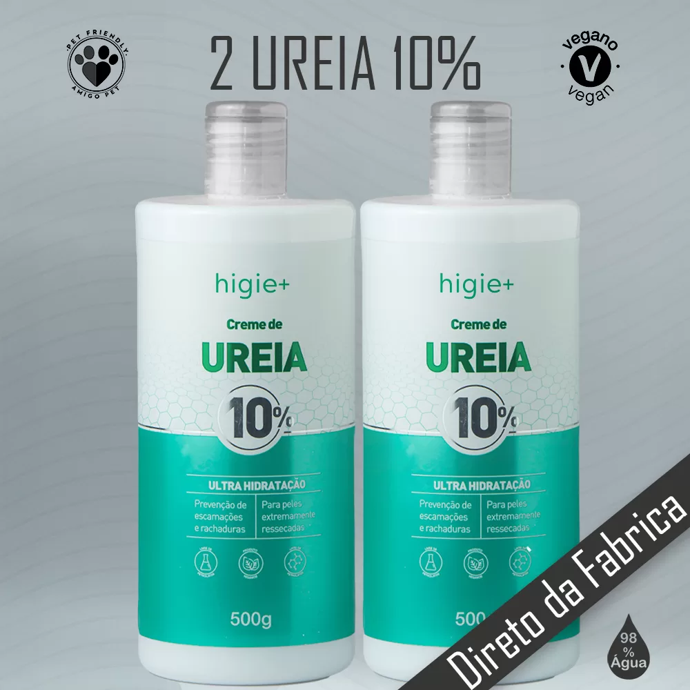 Kit com 02 Frascos de Creme de Ureia 10% 500 ml – Promoção