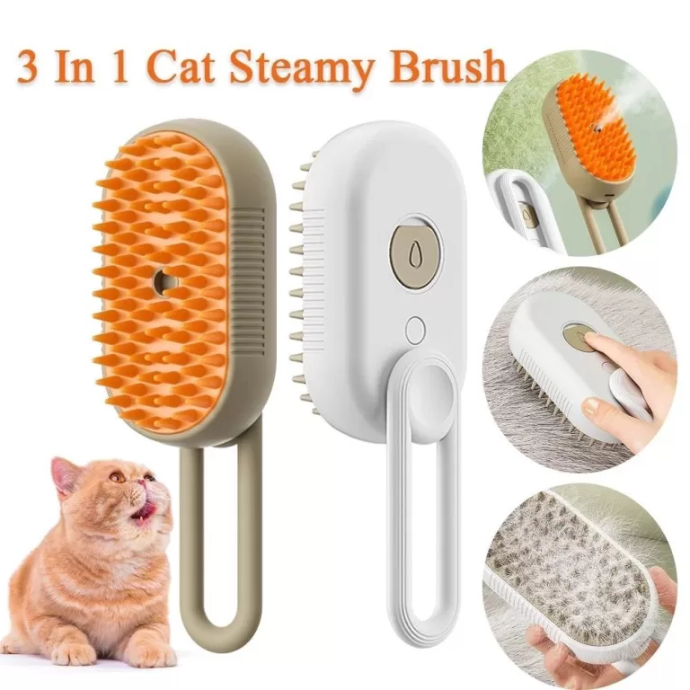 Escova A Vapor Para Gatos Cães 3 Em 1 Escovas El