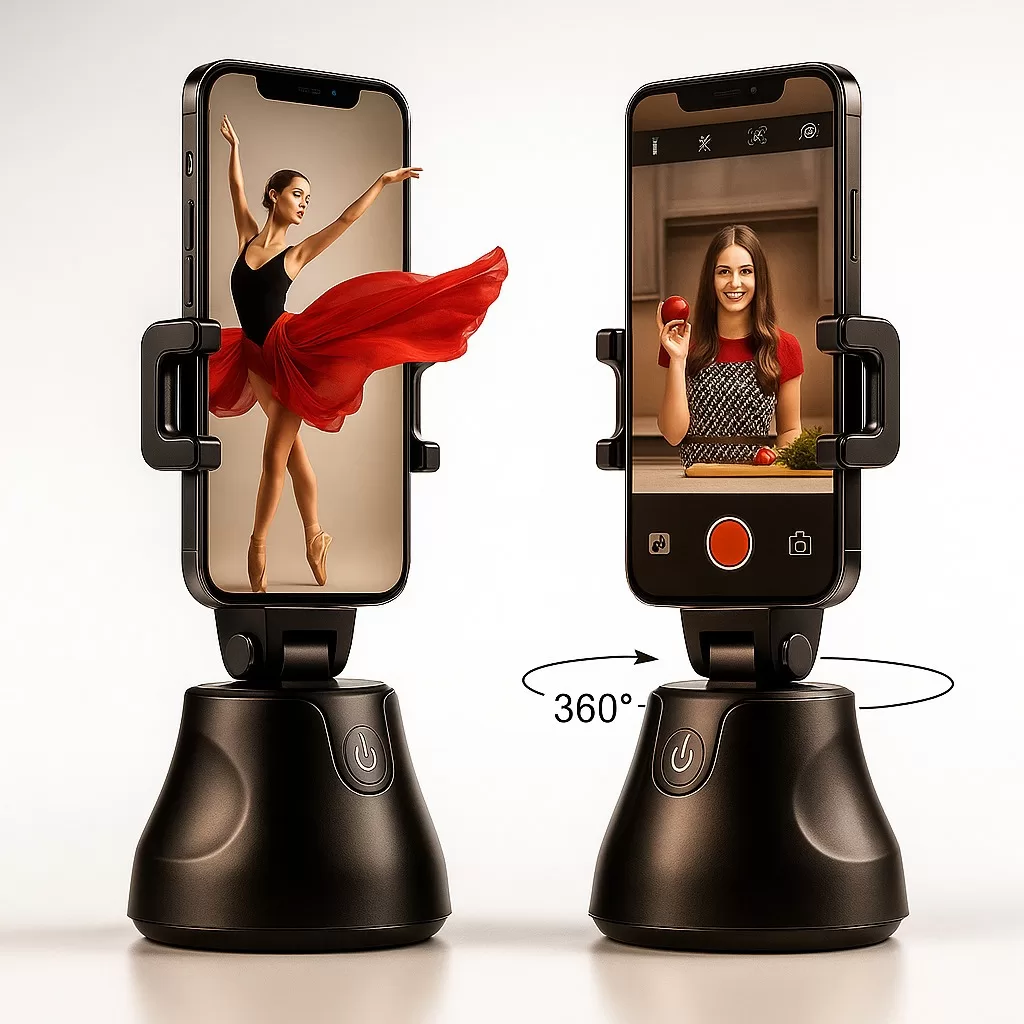 Suporte De Celular Com Rastreamento Inteligente De Objetos E Rosto 360° Automático