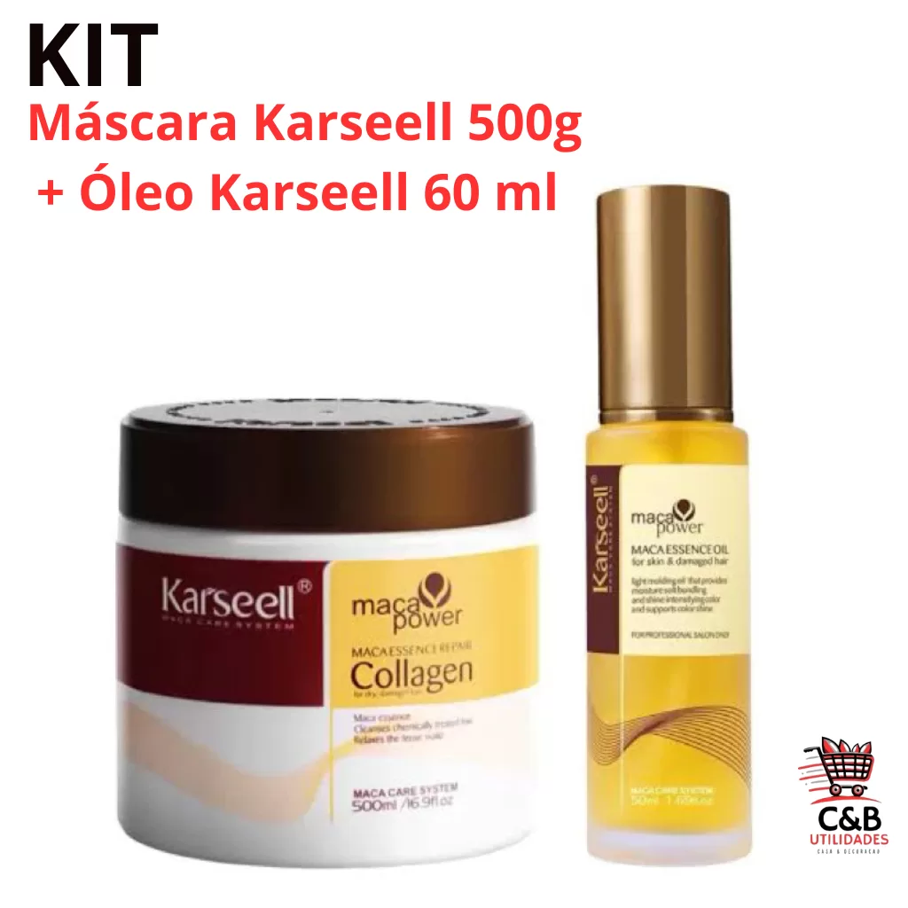 Kit Máscara Capilar 500g + Óleo 60ml – Loca Cosmeticos