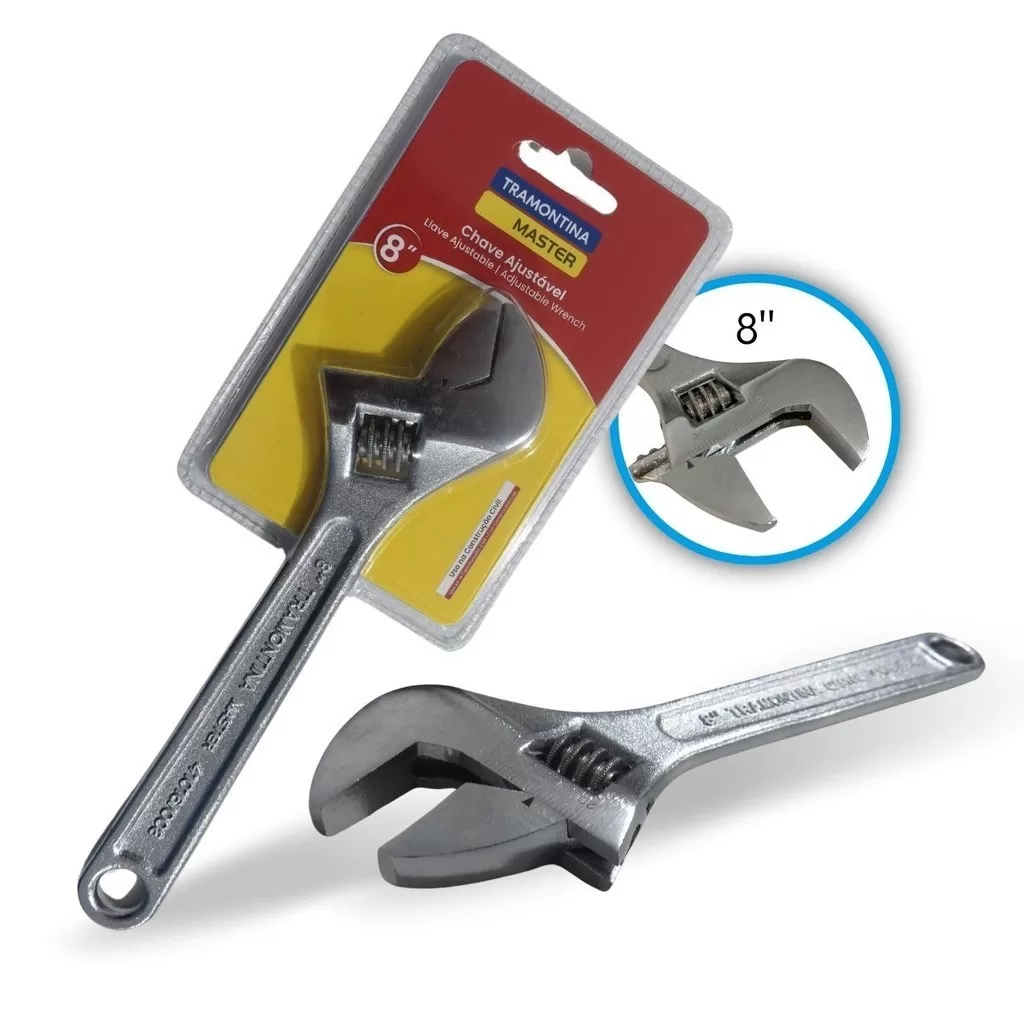 Chave Inglesa Boca Ajustável 8 Pol Aço Tramontina Universal