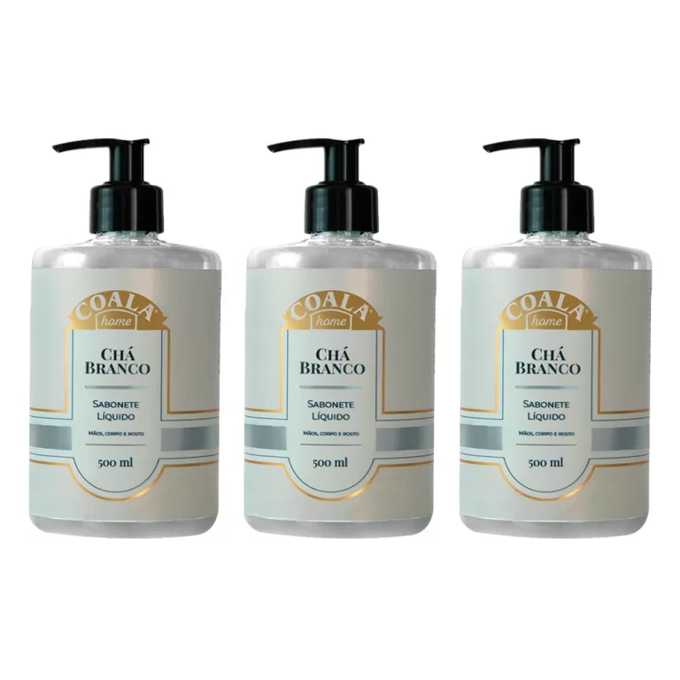 Kit 3 Unidades Sabonete Líquido Chá Branco 500 m