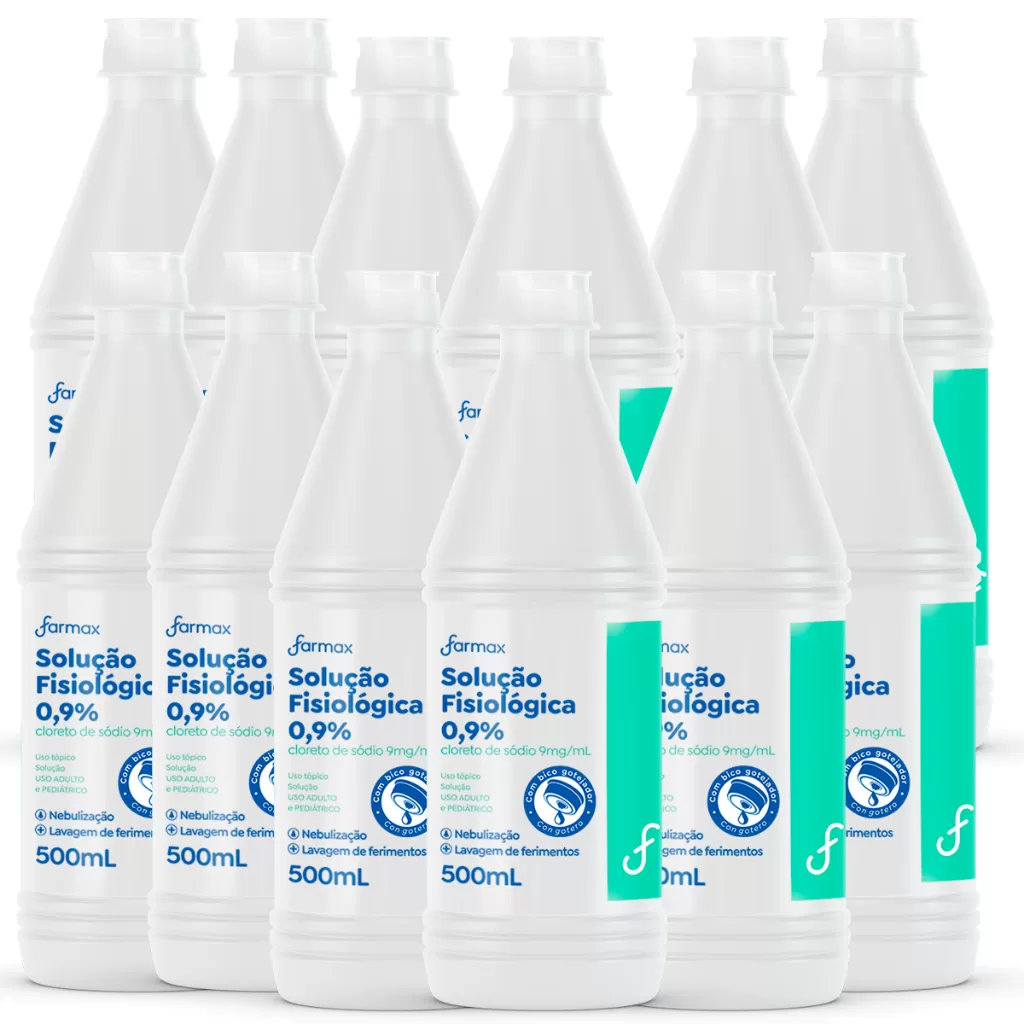 Kit 12 Soro Fisiológico Sorimax Farmax 500ml