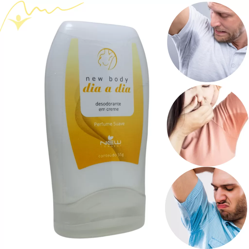 Creme Elimina Mau Cheiro Suor Excessivo Axila Virilha Seios Antitranspirante e Clareador