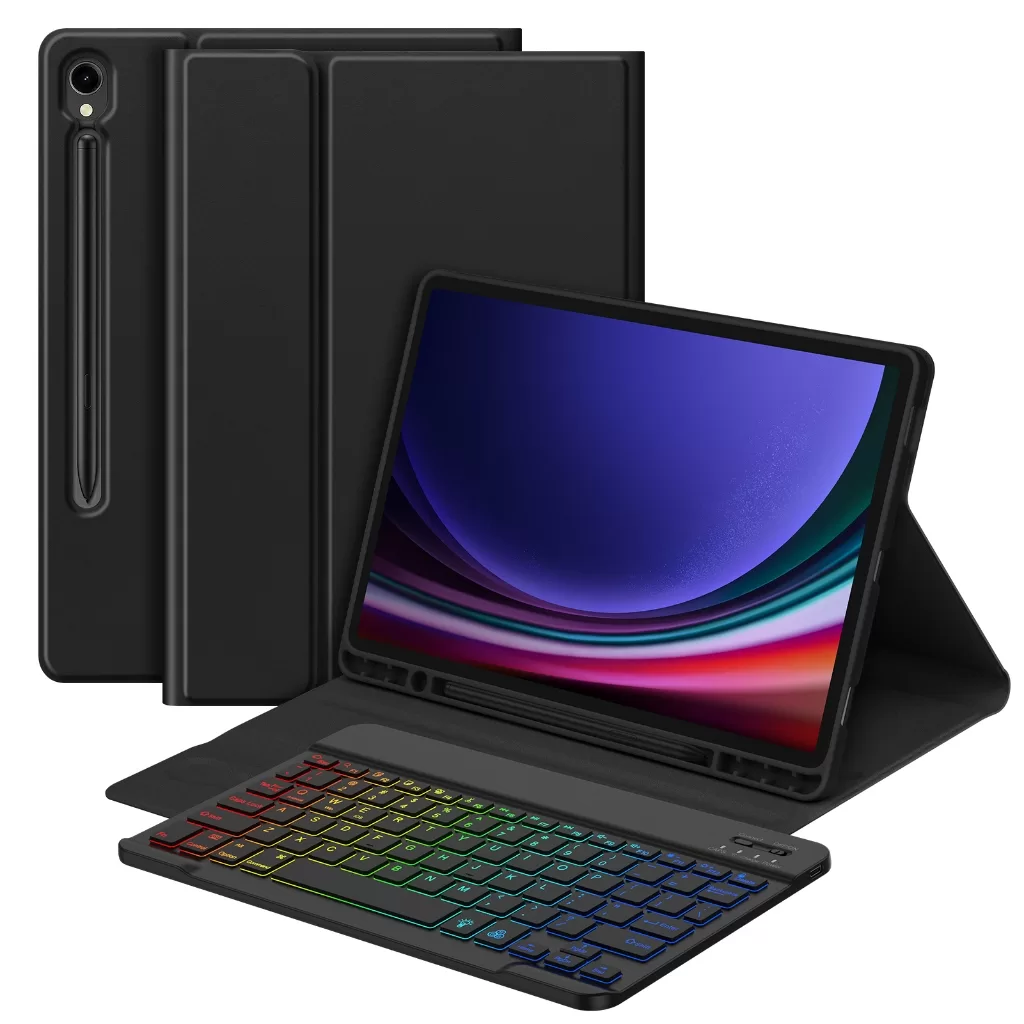 Teclado Com Capa Para Samsung Galaxy Tab S9 FE Lite 11  Tampa Da Mesa Com Slot para Caneta(Tablet Nã