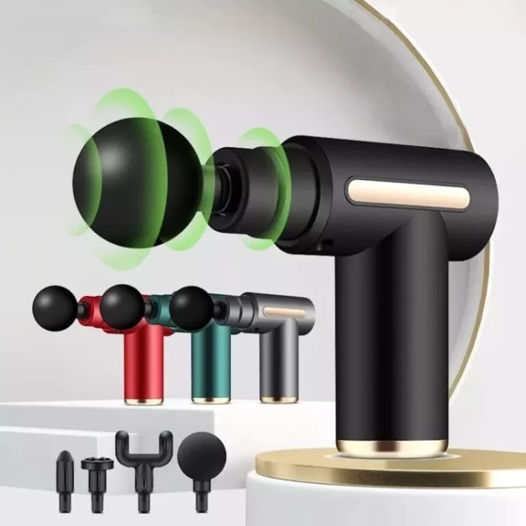 Pistola de massagem elétrica, massageador de teci