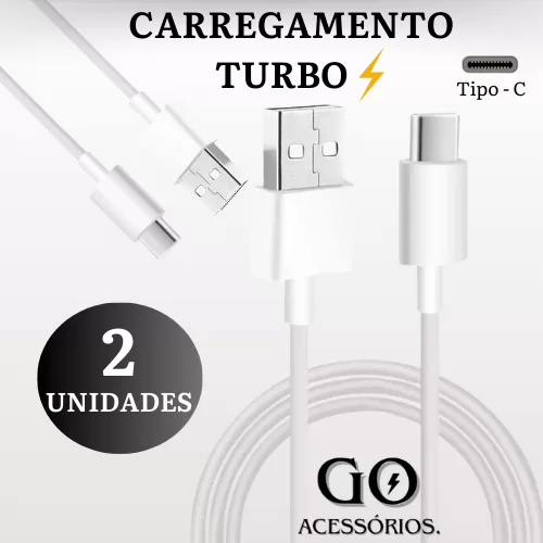 Cabo USB Tipo C Carregamento Rápido Turbo Cabo de