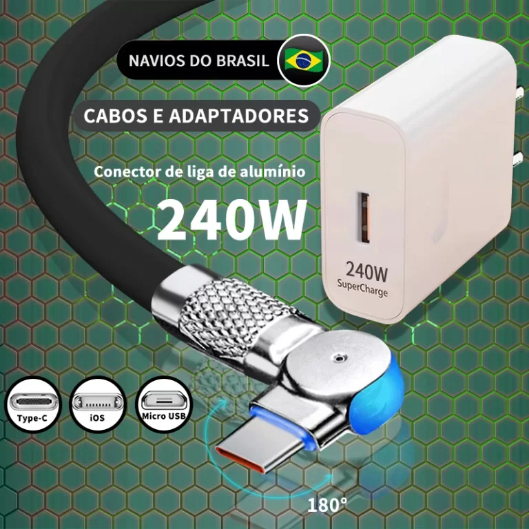 Cabo Turbo USB Carregador Rápido Aplicável A Tip