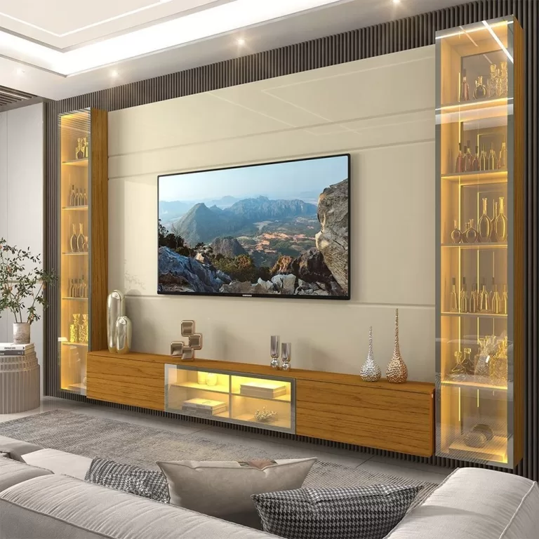 Estante para TV até 90 Polegadas 293cm com Porta 