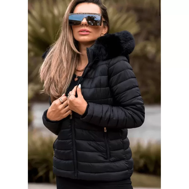 Jaqueta Metalassê Feminina Puffer Bobojaco Peluciada