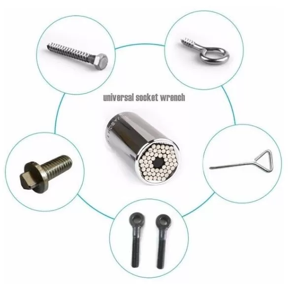 Jogo Chave Soquete Universal E Adaptador Gator Gri