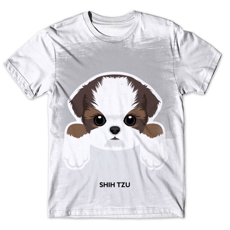 Camisa Camiseta Masculina Cachorro Shih Tzu 5