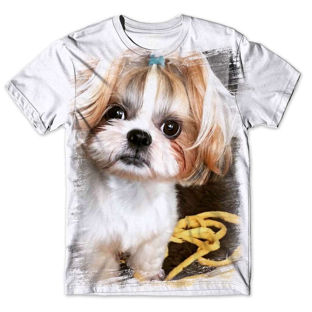 Camisa Camiseta Masculina Cachorro Shih Tzu 8