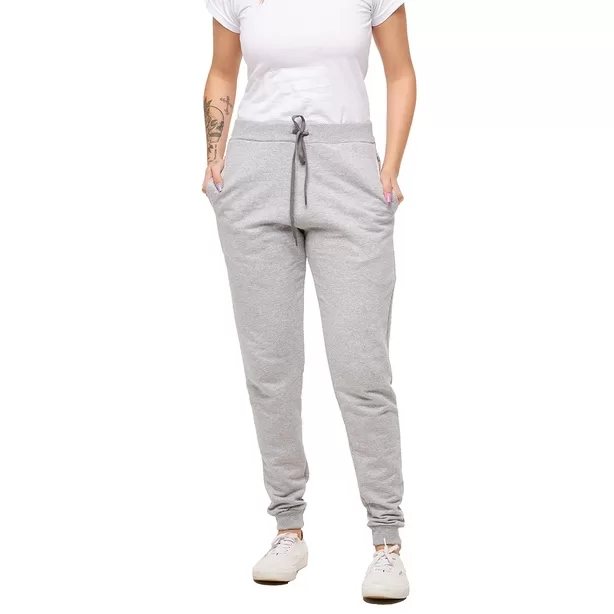 Calça Moletom Feminina Jogger Slim Fit Básica Li
