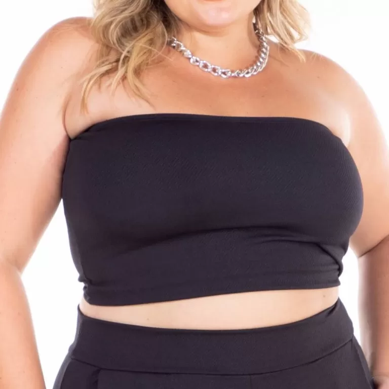 Top Faixa Plus Size Feminino Grosso 103834