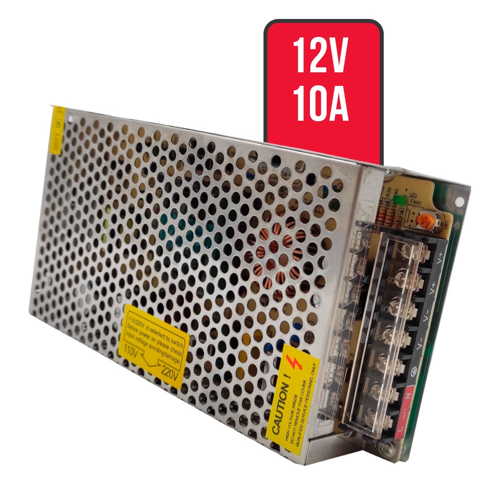 Fonte Chaveada Energia 12v 10a Bivolt Cftv Fita Led Camera
