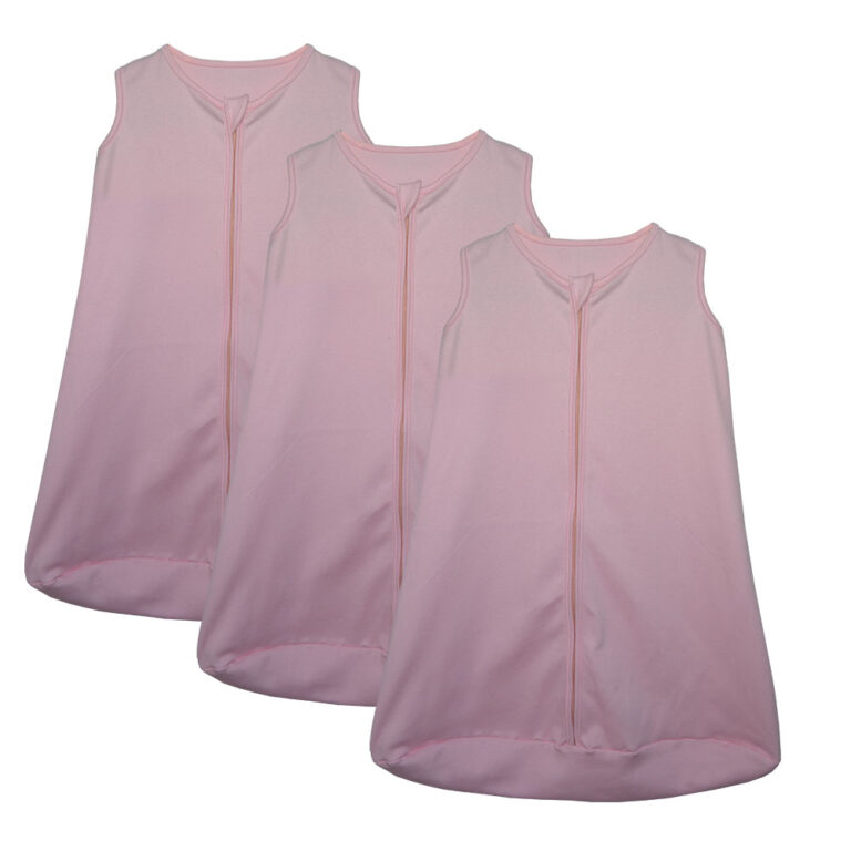 Kit 3 Saco de Dormir Bebê Rosa Enxoval Pijama 100