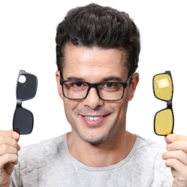 Óculos Masculino Armação Para e Sol Clip On 3 e