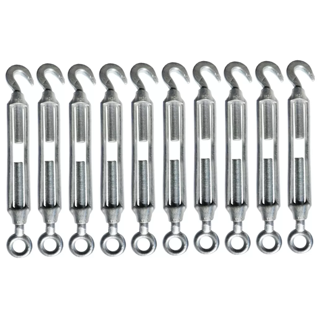 Esticador Para Cabo De Aço Reforçado 3/16 Polegadas 10 Unidades