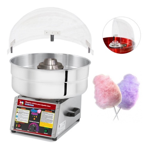 Kit Máquina Algodão Doce Prof + Bolha De Proteç