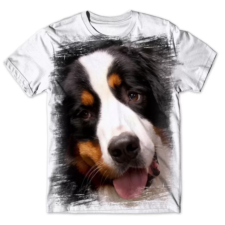 Camisa Camiseta Masculina Cachorro Bernese 1