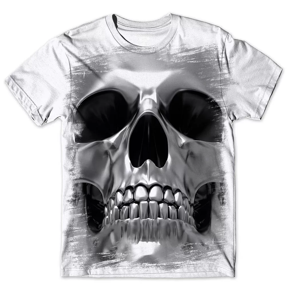 Camisa Camiseta Masculina 3d Caveira 74