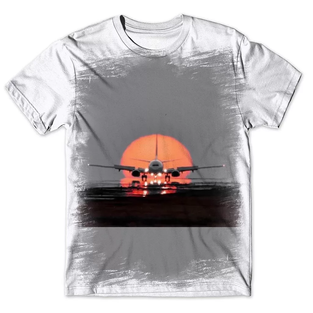 Camisa Camiseta Masculina Avião Jato 34