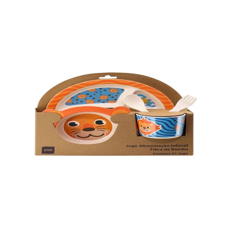 Jogo de Refeição Infantil Leão (KIt c/ 2) ̵