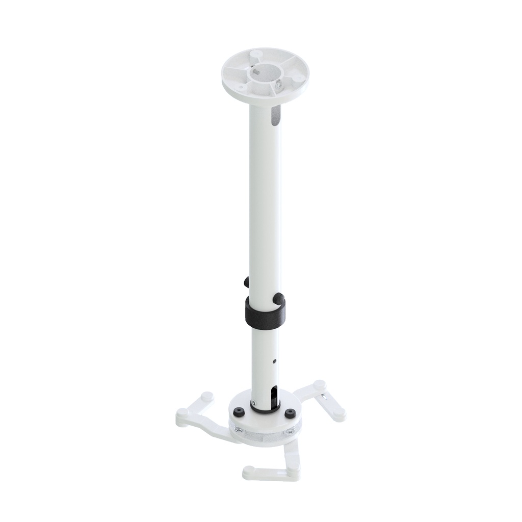 SUPORTE PROJETOR DE TETO – TUBO TELESCÓPICO DE 75 CM INCLINAÇÃO 15.  GIRO DE 360.