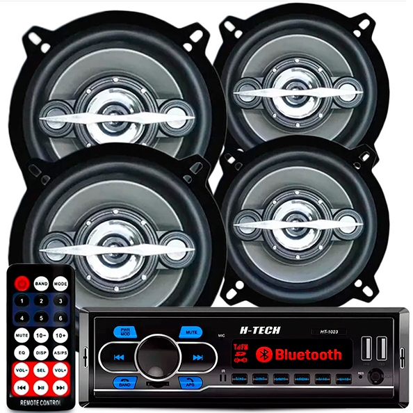 Aparelho Mp3 Com Bluetooth Radio Fm Usb + 4 Alto F