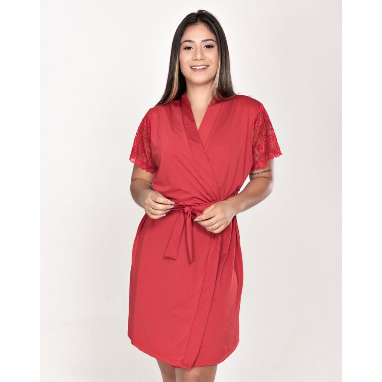 Robe Feminino Poderosa e Mangas em Renda Sensual S