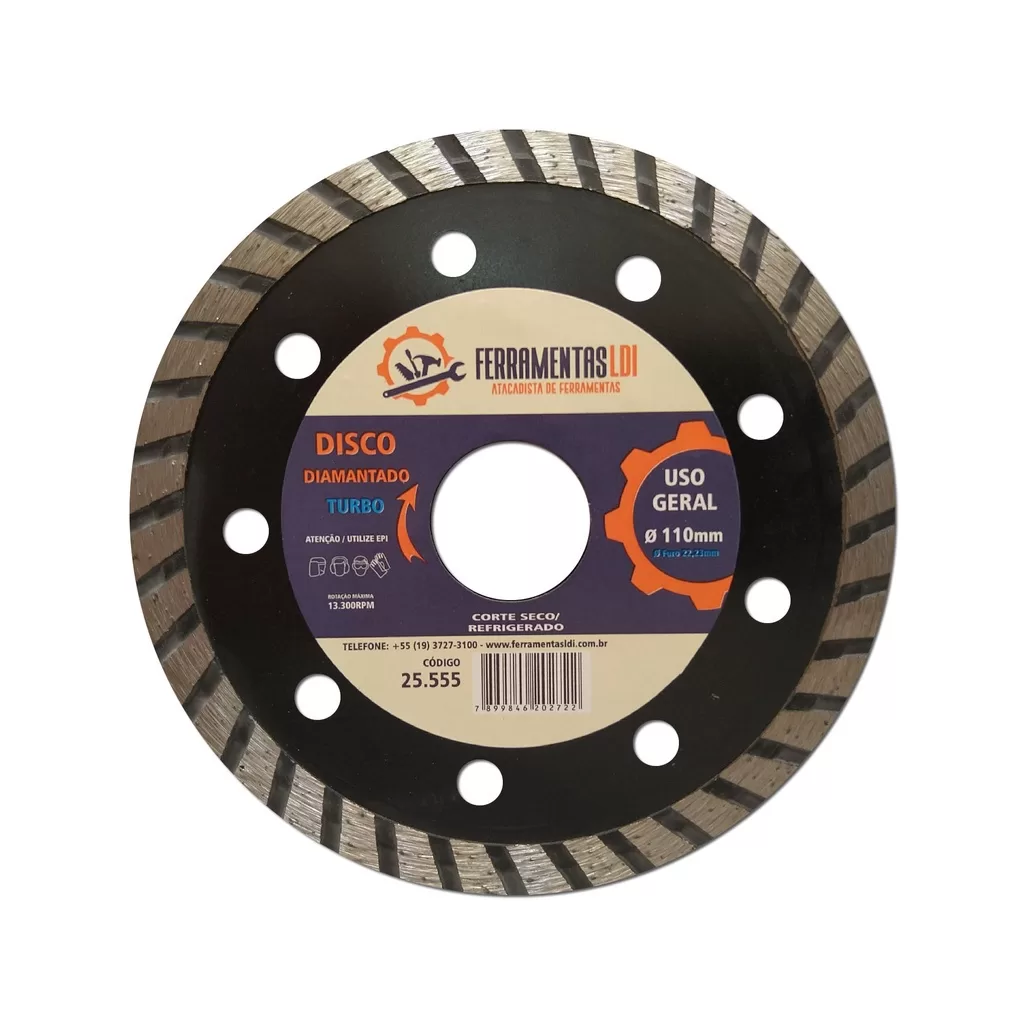 Disco Serra Mármore Diamantado 4 Polegadas 110mm Turbo Furo 20mm Profissional