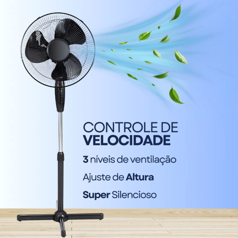 Ventilador De Chão De Pé De Coluna 130cm Forte e