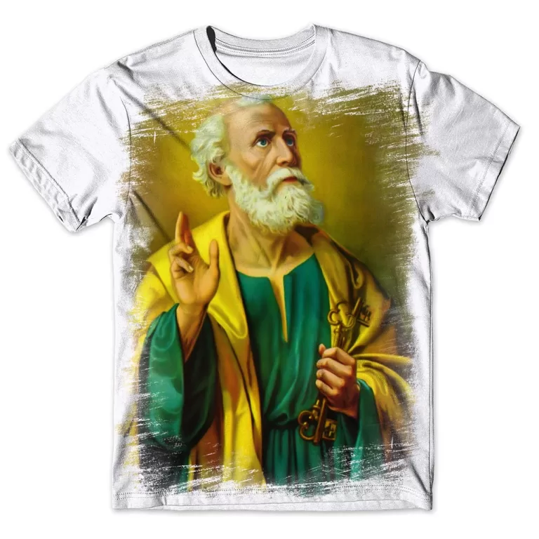 Camisa Camiseta Masculina Católica São Pedro San