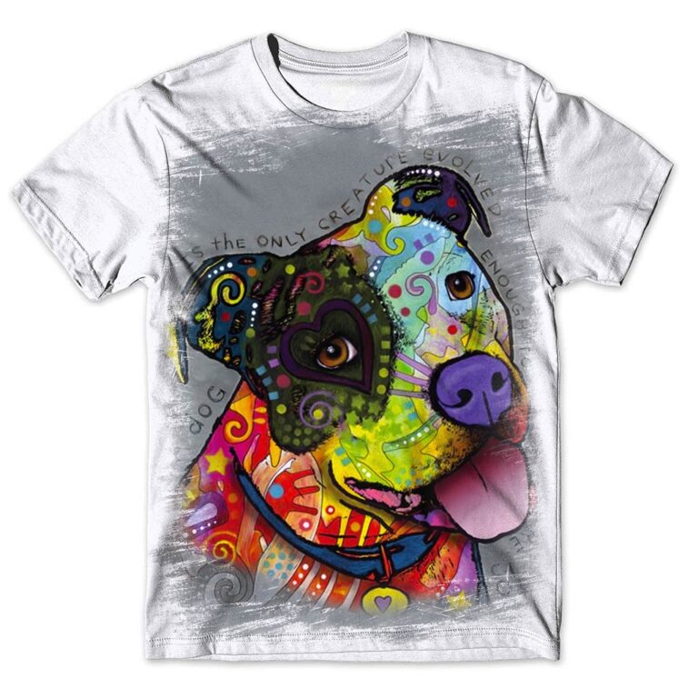 Camisa Camiseta Masculina Cachorro pit bull 5