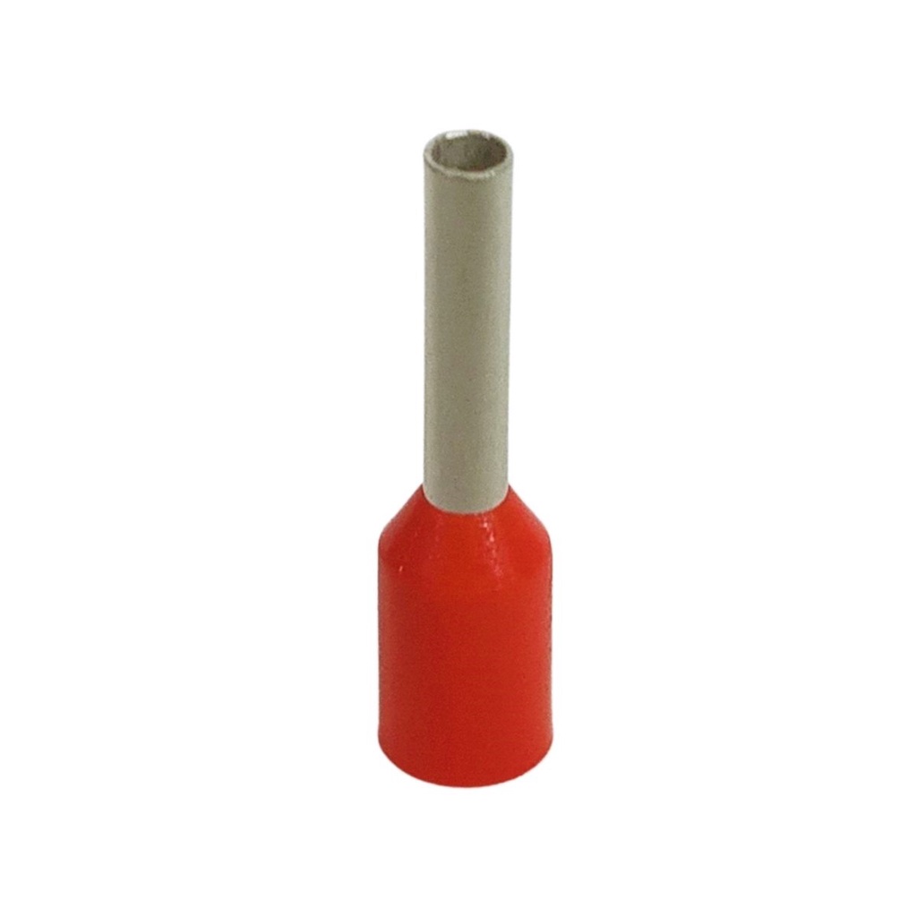 Terminal Tubular Ilhós Elétrico Vermelho 1,0 mm – 80 Peças Resistente A Corrosão Tubolar Conectores
