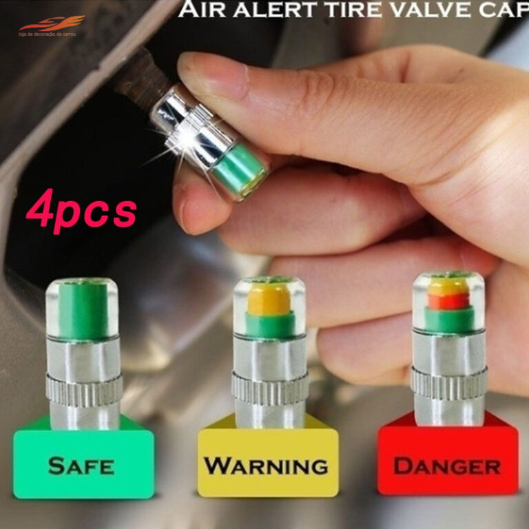 4 Peças Indicador De sensor De Pressão Dos Pneus