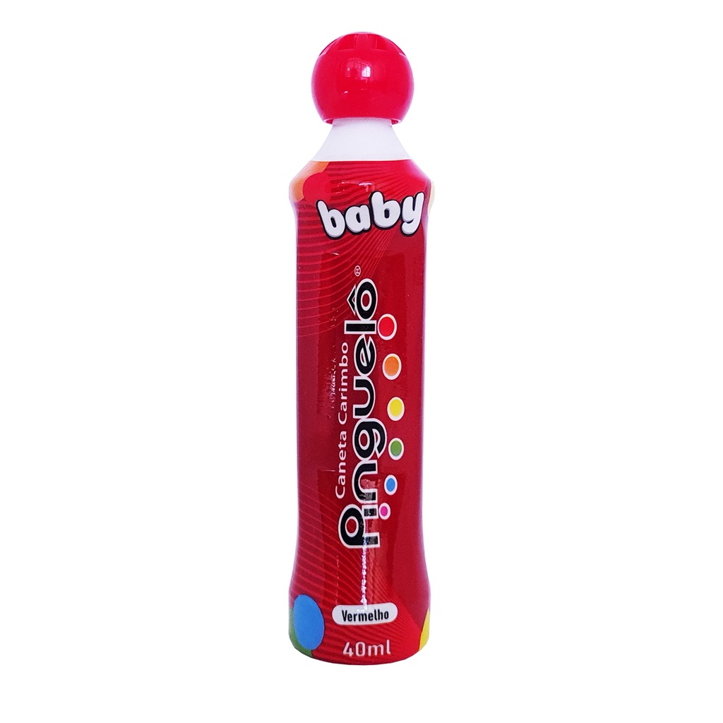 Marcador De Bingo Baby Caneta Carimbo Pinguelô 40ml Vermelho