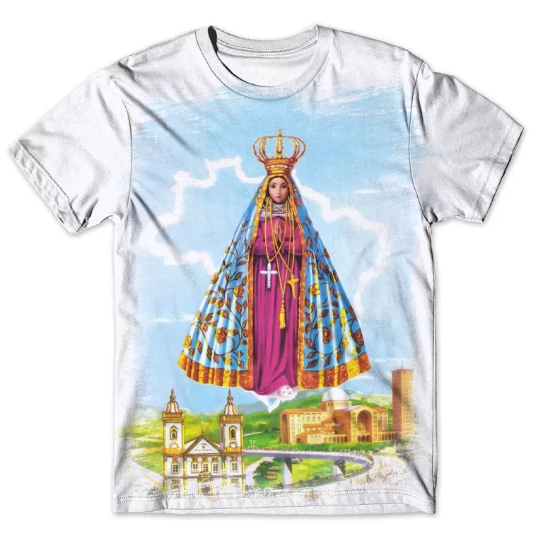 Camisa Camiseta Masculina Nossa Senhora Aparecida 