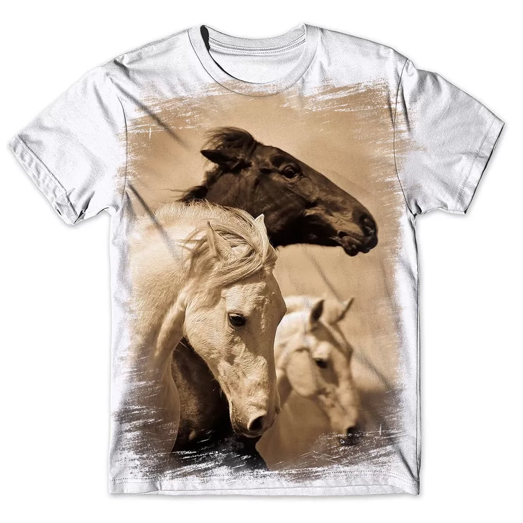 Camisa Camiseta Masculina Cavalo 16