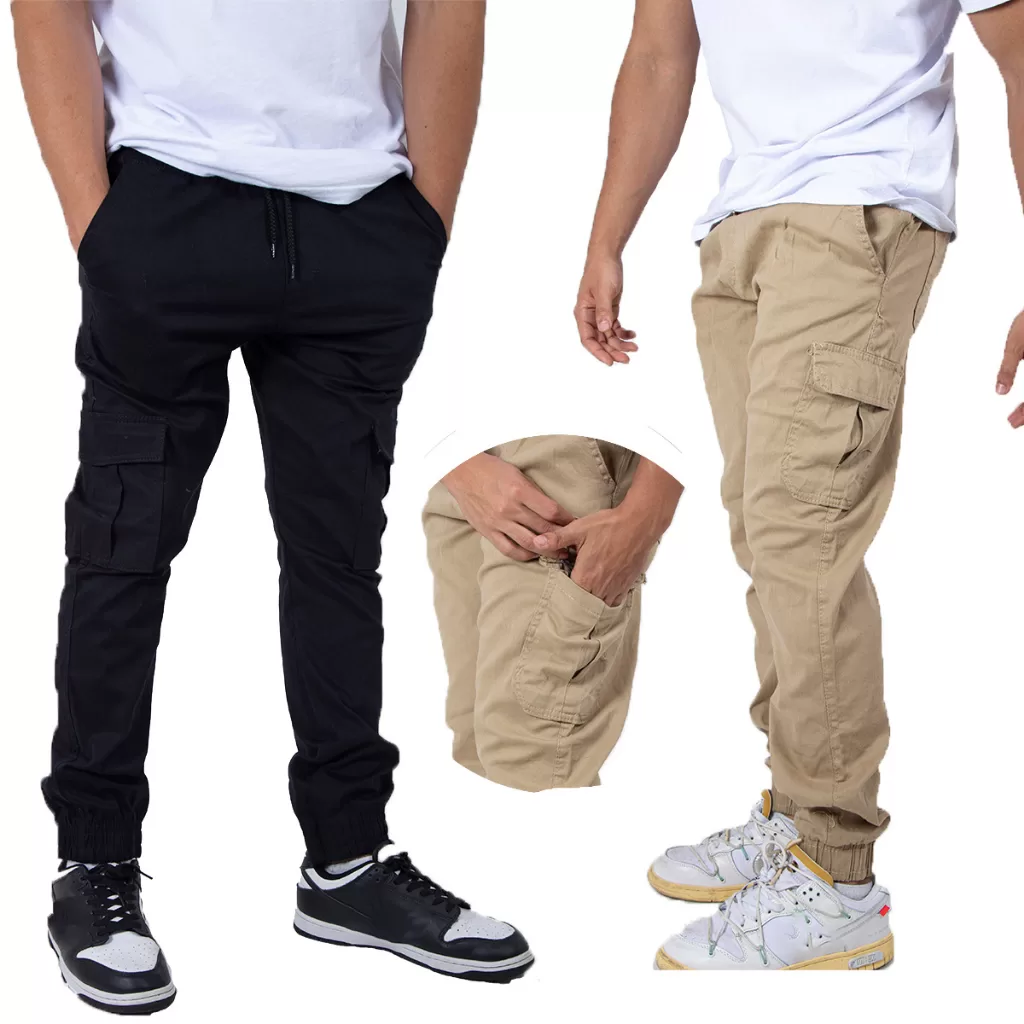 Calça Cargo Jogger 2 bolsos Masculina  -Lançamento 2023