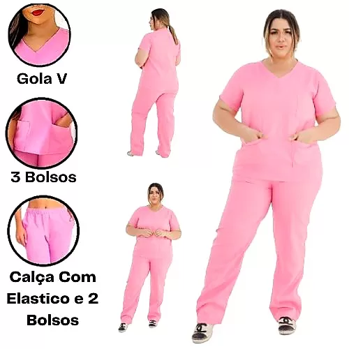 Pijama Cirúrgico Feminino Enfermagem- Médica Con