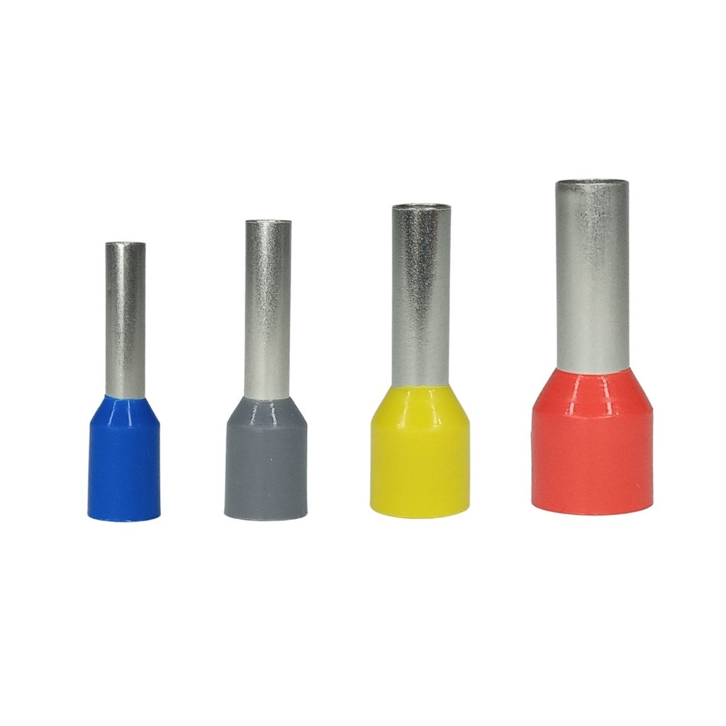Kit Terminal Conector Tubular Ilhós 2,5/4/6/10mm – 700un Elétrico Tubo Ilhos Tubolar Isolado Pré Iso